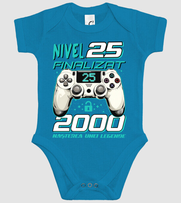 Nivel finalizat 25 2000 model turcoaz pe tricou