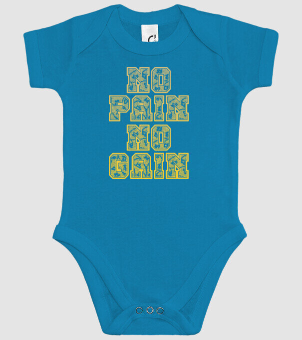 No Pain No Gain model turcoaz pe tricou