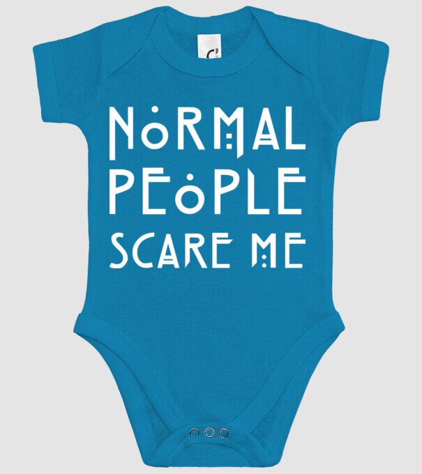 Normal people scare me model turcoaz pe tricou