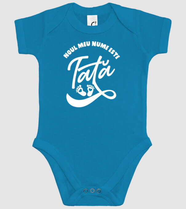 Noul meu nume este Tată model turcoaz pe tricou