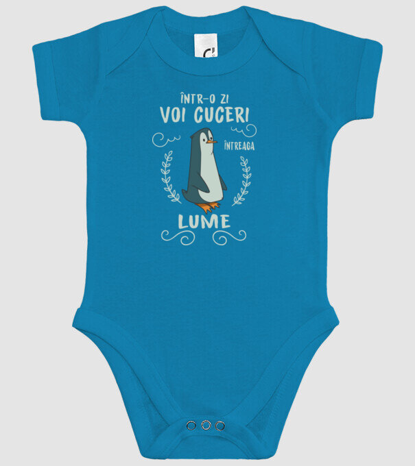 Într-o zi voi cuceri întreaga lume model turcoaz pe tricou