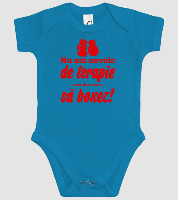Nu am nevoie de terapie! Doar să boxez. model turcoaz pe tricou