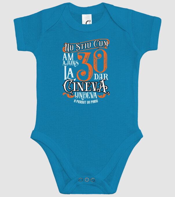 Nu știu cum am ajuns la 30, dar cineva, undeva, a pierdut un pariu model turcoaz pe tricou