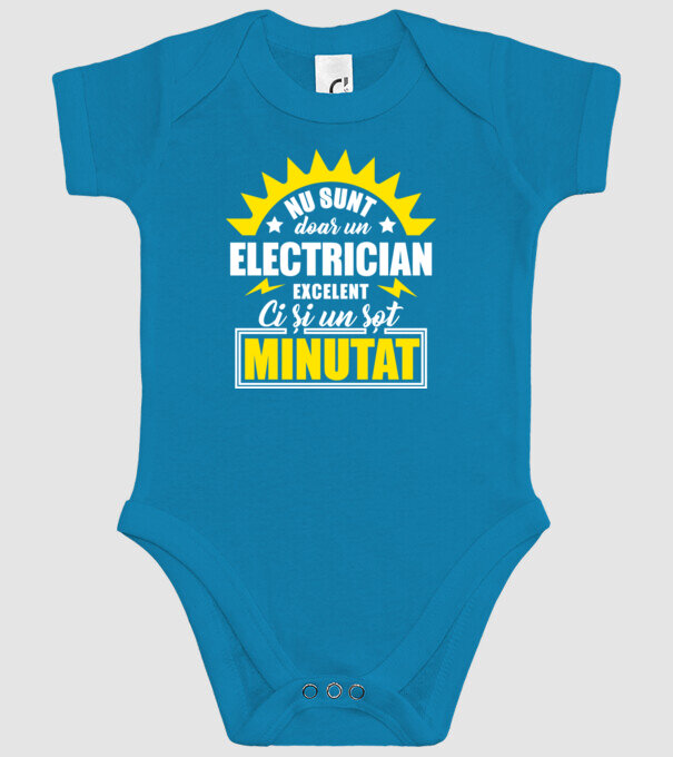 Nu sunt doar un electrician excelent, ci și un soț minunat! model turcoaz pe tricou