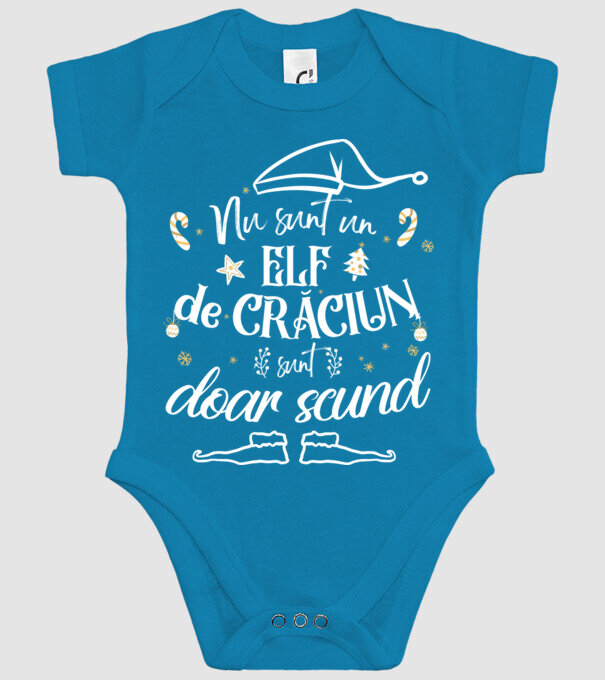 Nu sunt un elf de Crăciun, sunt doar scund Negru model turcoaz pe tricou