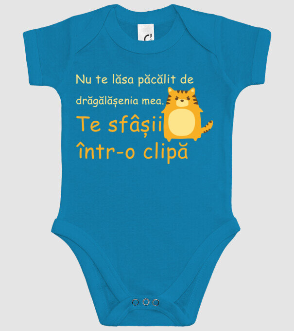 nu te lăsa păcălit de drăgălășenia mea. te sfâșii într-o clipă model turcoaz pe tricou