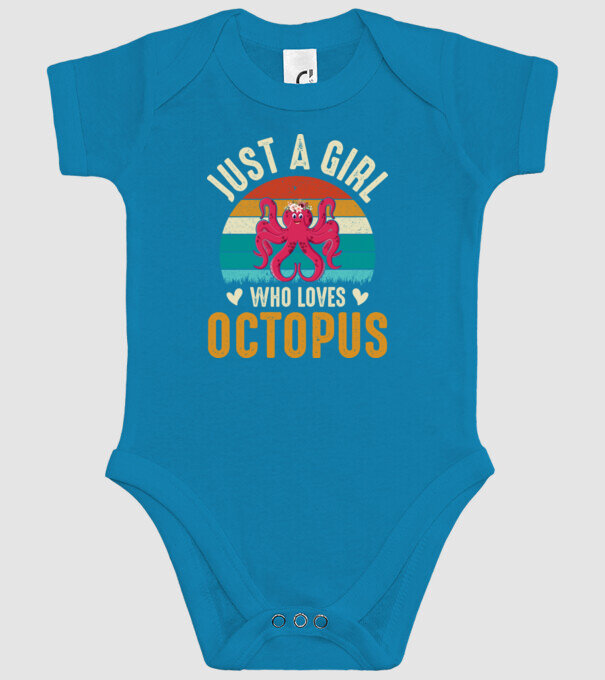 Octopus model turcoaz pe tricou