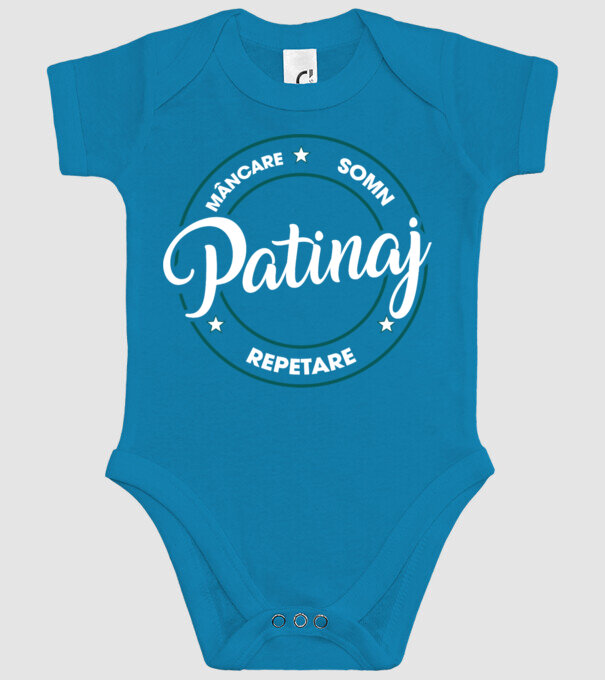 patinaj model turcoaz pe tricou
