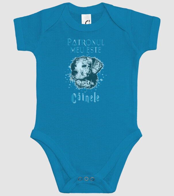 Patronul meu este CÂINELE model turcoaz pe tricou