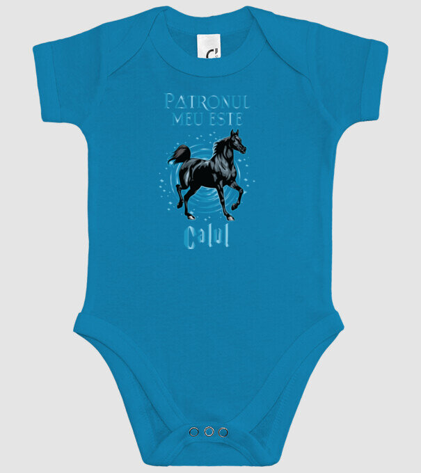 Patronul meu este CALUL model turcoaz pe tricou