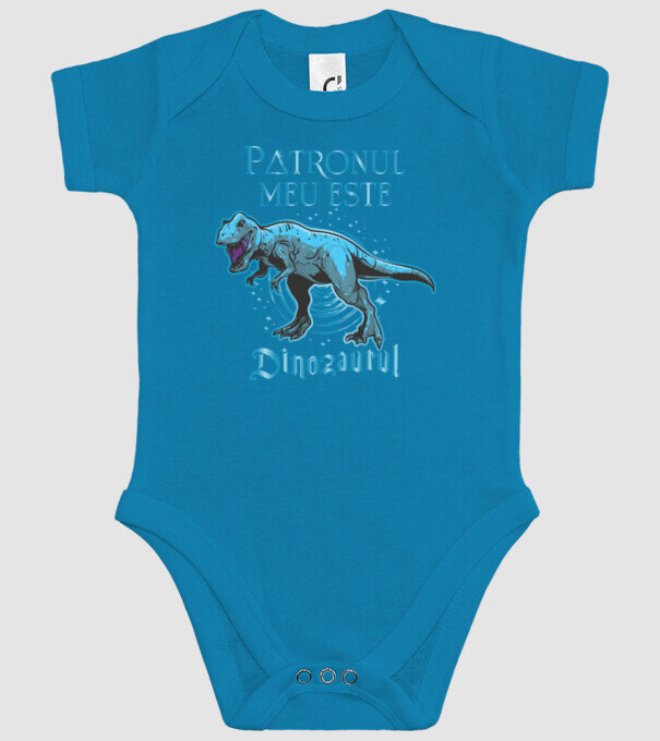 Patronul meu este dinozaurul model turcoaz pe tricou