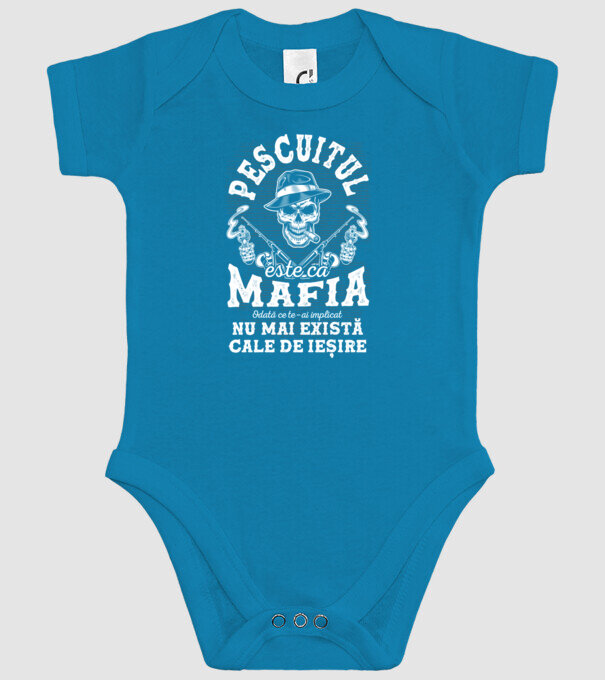 Pescuitul este ca mafia, odată ce te-ai implicat, nu mai există cale de ieșire model turcoaz pe tricou