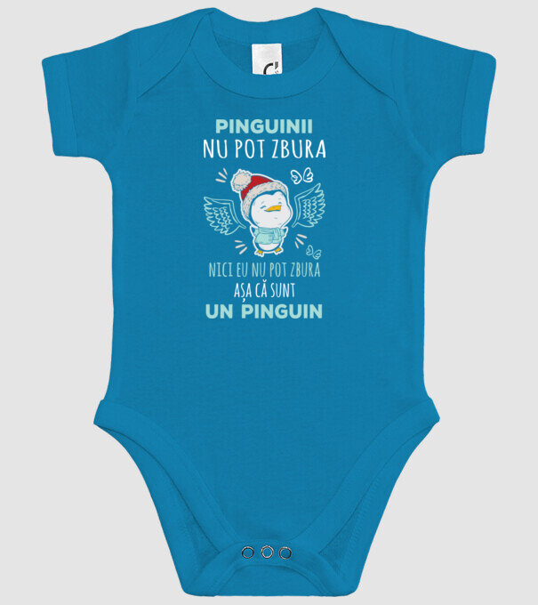 pinguinii nu pot zbura, nici eu nu pot zbura, așa că sunt un pinguin model turcoaz pe tricou