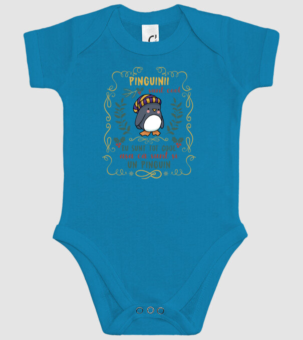 pinguinii sunt cool, eu sunt tot cool așa că sunt și un pinguin model turcoaz pe tricou