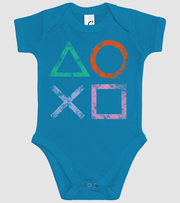 PlayStation icon model turcoaz pe tricou