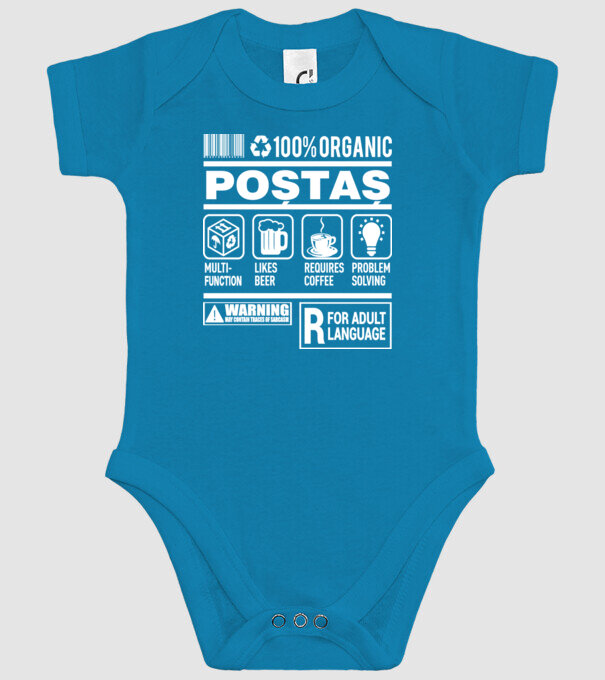 poștaș model turcoaz pe tricou