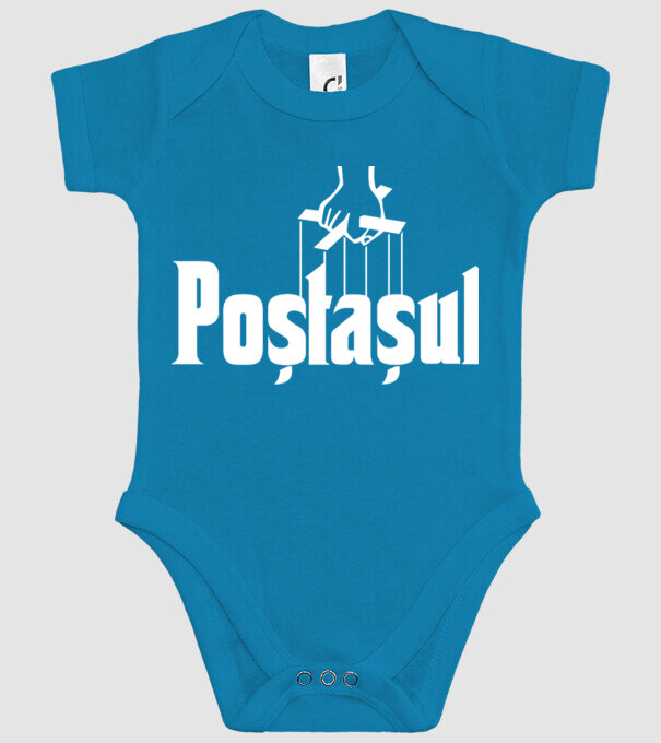 poștașul model turcoaz pe tricou