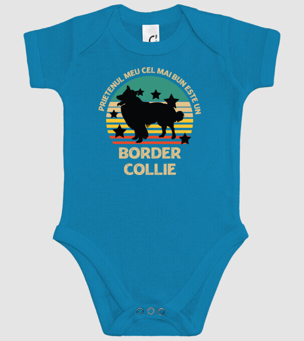 Prietenul meu cel mai bun este un border collie model turcoaz pe tricou