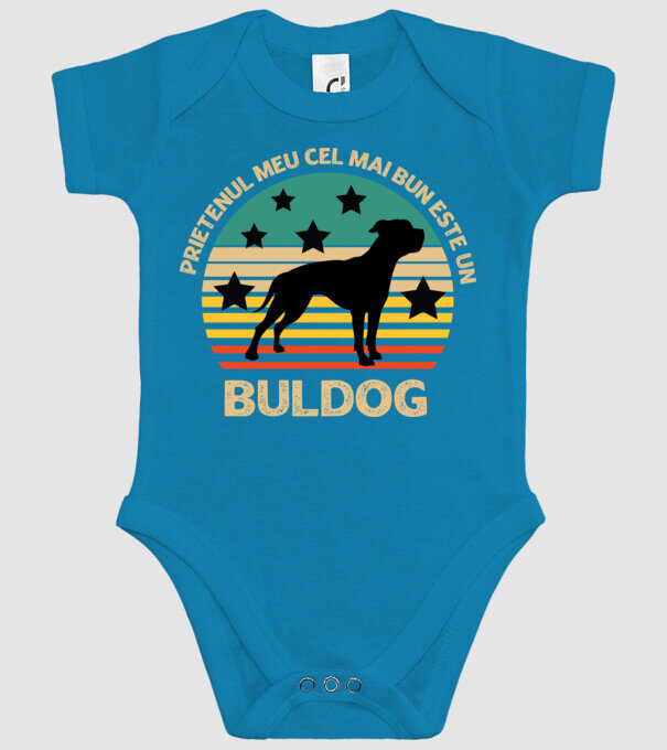 Prietenul meu cel mai bun este un buldog model turcoaz pe tricou