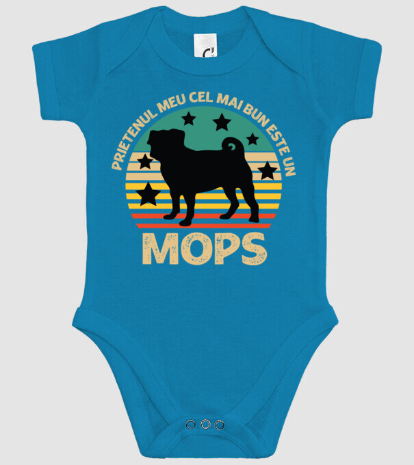 Prietenul meu cel mai bun este un mops model turcoaz pe tricou