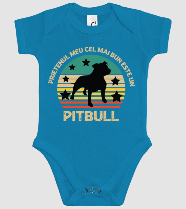 Prietenul meu cel mai bun este un pitbull model turcoaz pe tricou