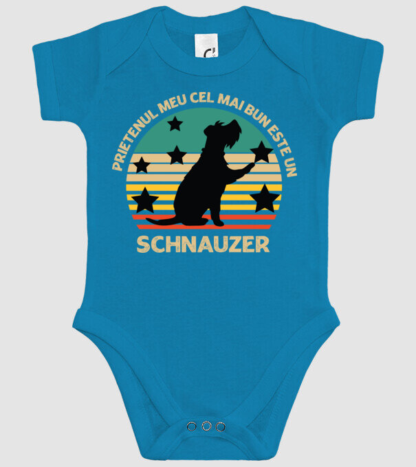 Prietenul meu cel mai bun este un schnauzer model turcoaz pe tricou