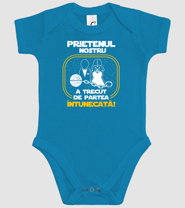 Prietenul nostru a trecut de partea întunecată model turcoaz pe tricou