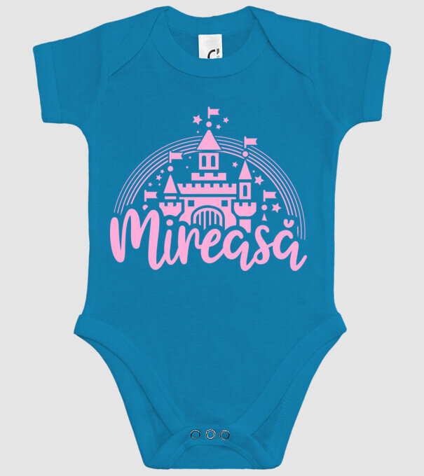 Prinţesă mireasă model turcoaz pe tricou