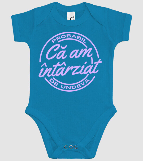 Probabil că am întârziat de undeva model turcoaz pe tricou