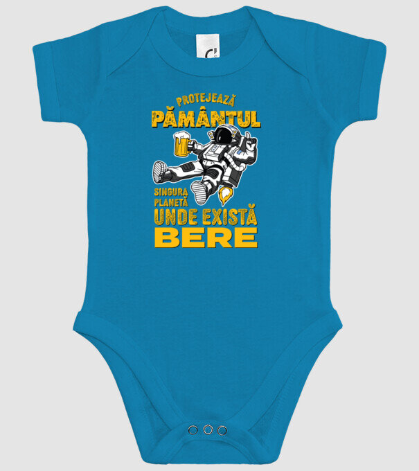 Protejează Pământul, singura planetă unde există bere model turcoaz pe tricou