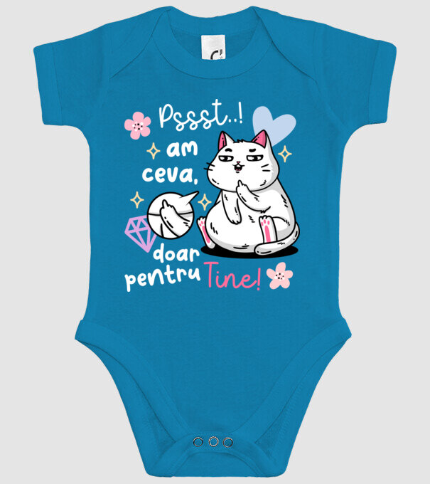 Pssst, am ceva doar pentru tine! model turcoaz pe tricou