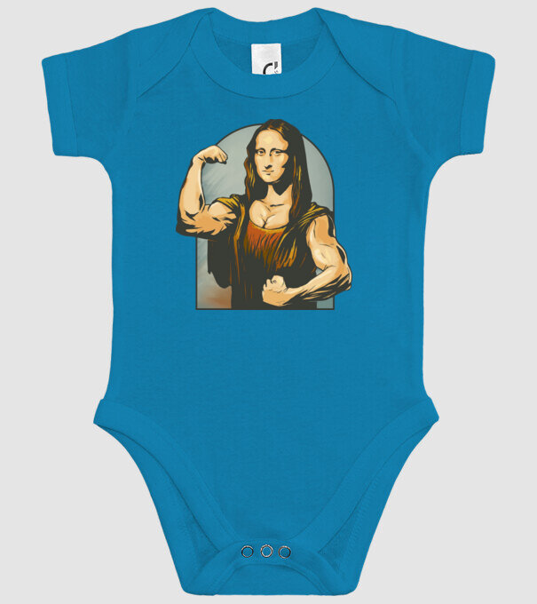 Pumped Mona model turcoaz pe tricou