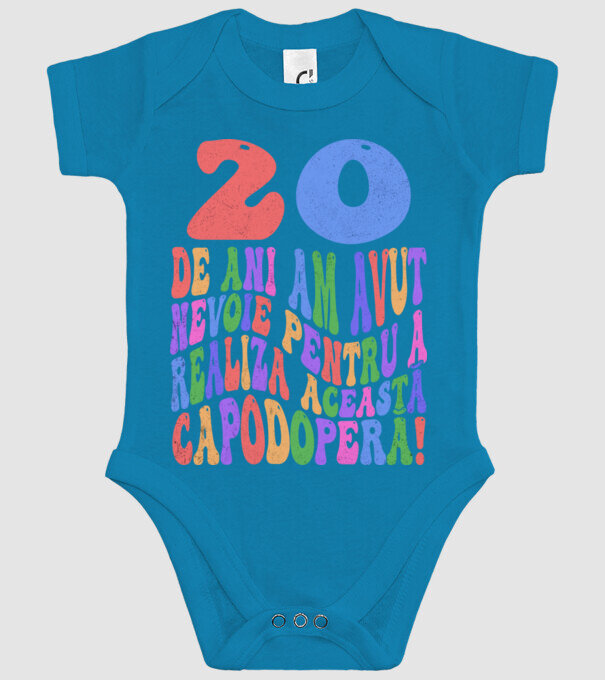 Realiza această capodoperă 20 model turcoaz pe tricou