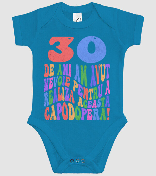 Realiza această capodoperă 30 model turcoaz pe tricou
