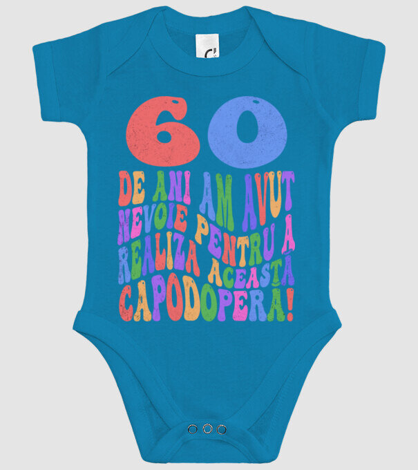 Realiza această capodoperă 60 model turcoaz pe tricou