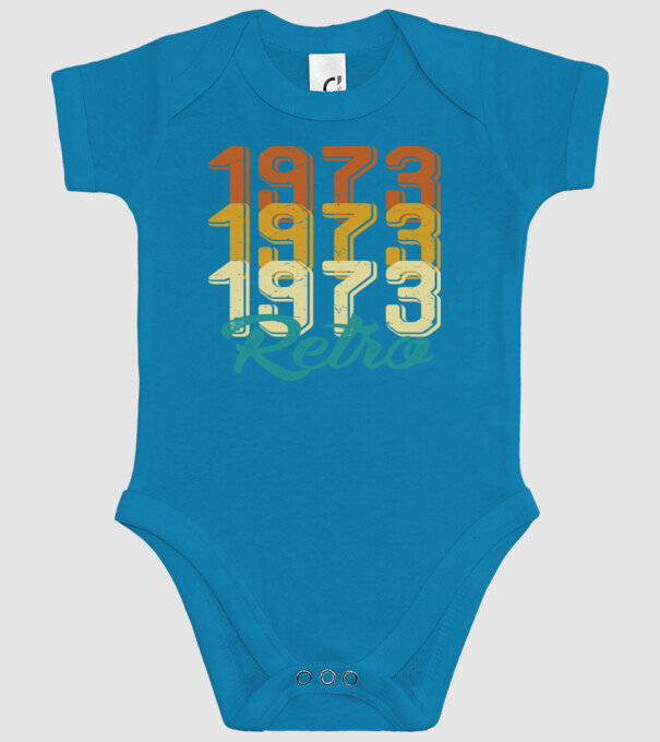 Retro 1973 model turcoaz pe tricou