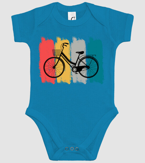 Retro city bike model turcoaz pe tricou
