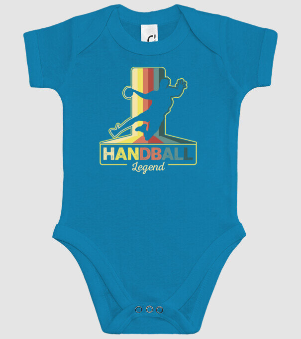 Retro Handball legend model turcoaz pe tricou