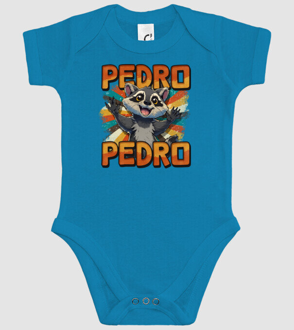 Retro Pedro model turcoaz pe tricou