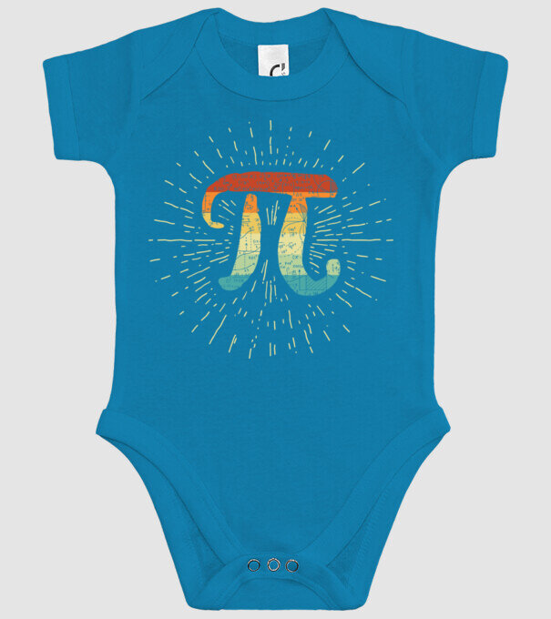 Retro Pi model turcoaz pe tricou