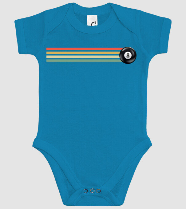 Retro - Vintage 8 ball model turcoaz pe tricou