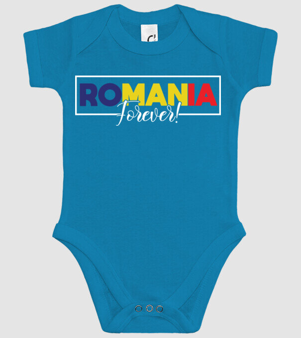 Romania forever model turcoaz pe tricou