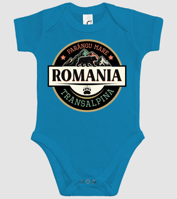 România transalpina model turcoaz pe tricou