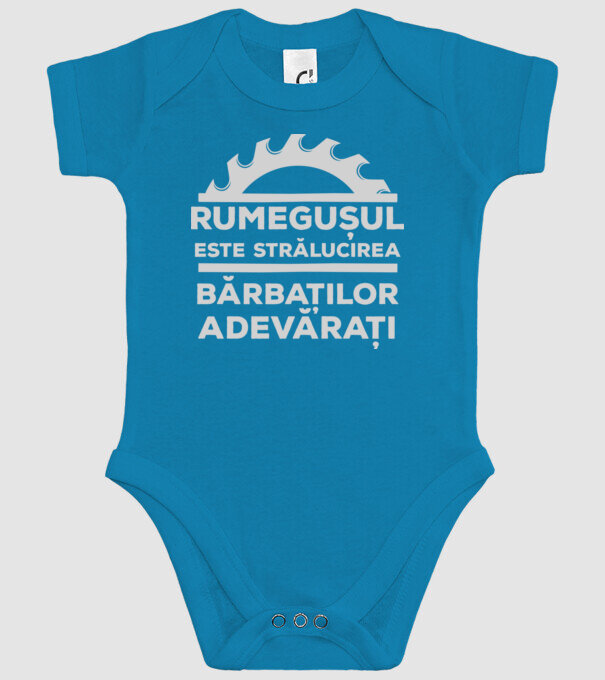 Rumegușul este strălucirea bărbaților adevărați model turcoaz pe tricou