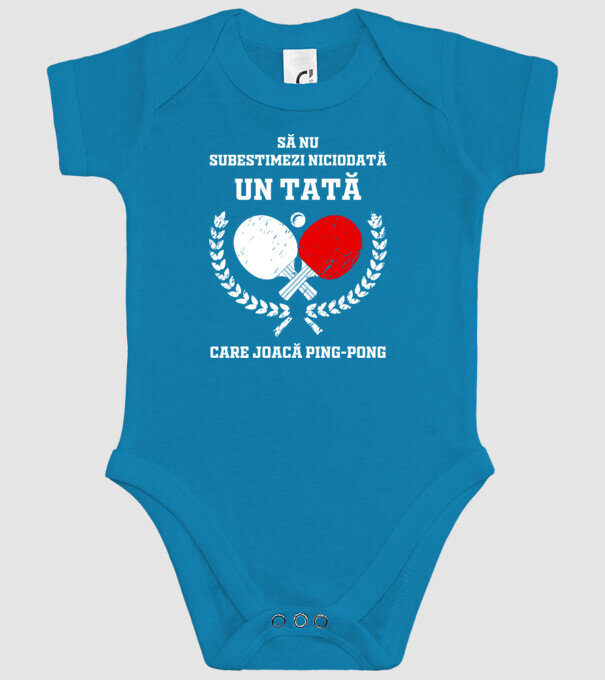 Să nu subestimezi niciodată un tată care joacă ping-pong model turcoaz pe tricou