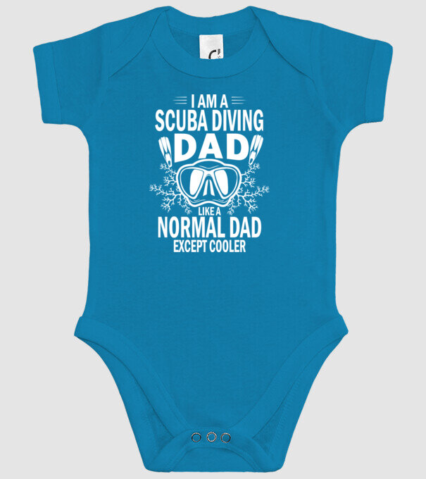 Scuba Dad model turcoaz pe tricou