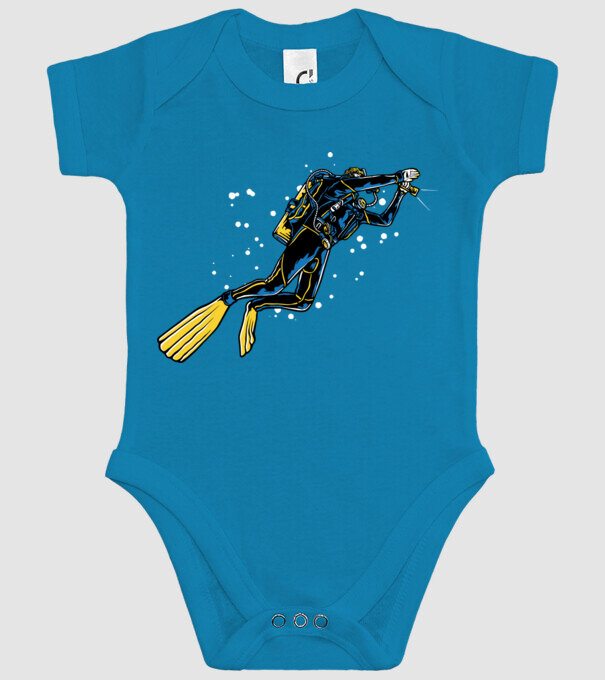 Scuba driver with light model turcoaz pe tricou