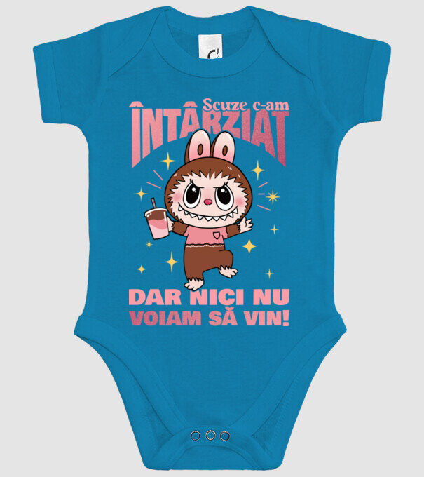 Scuze c-am întârziat model turcoaz pe tricou
