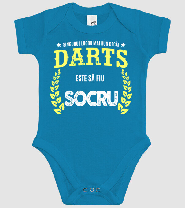 singurul lucru mai bun decât darts este să fiu socru model turcoaz pe tricou