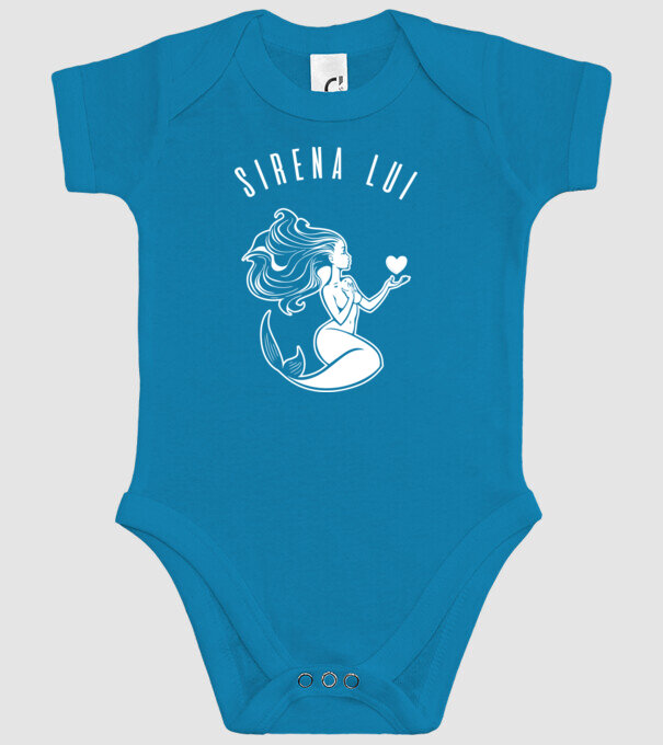 Sirena lui model turcoaz pe tricou